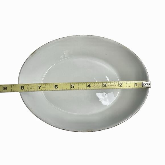 Arabia Finland Oval Serving Bowl Spongeware Brown Oven Baking Dish Vintage - Picture 7 of 9